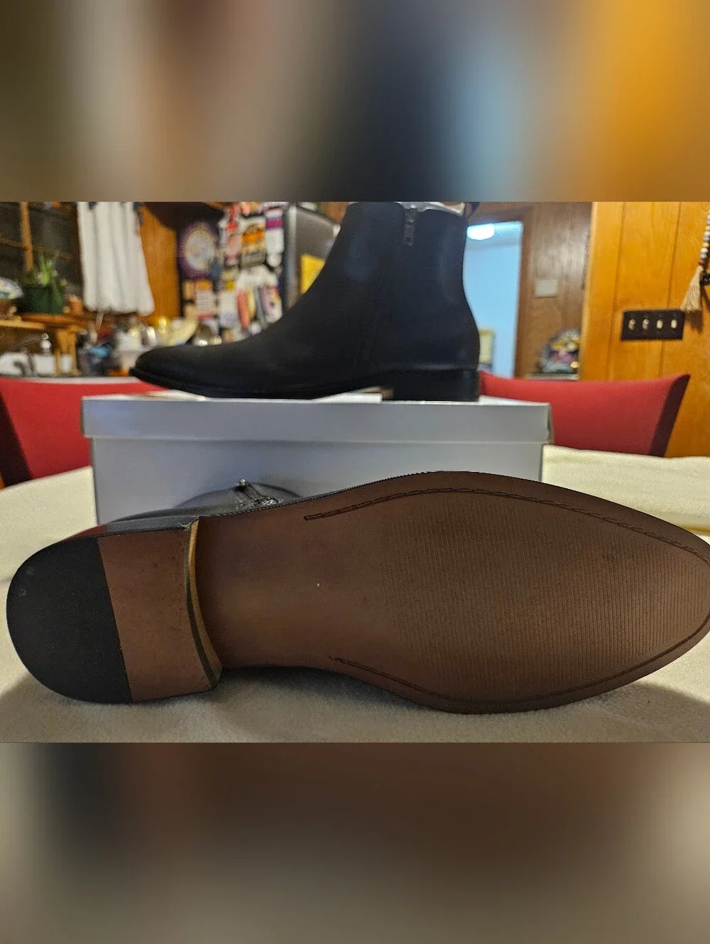 Steve Madden Black Leather Chukka Boot with Side Zip